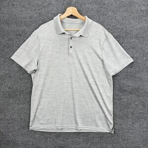 APT 9 Polo Shirt Men's‎ XL Light Gray Performance Polyester Golf Athletic Top
